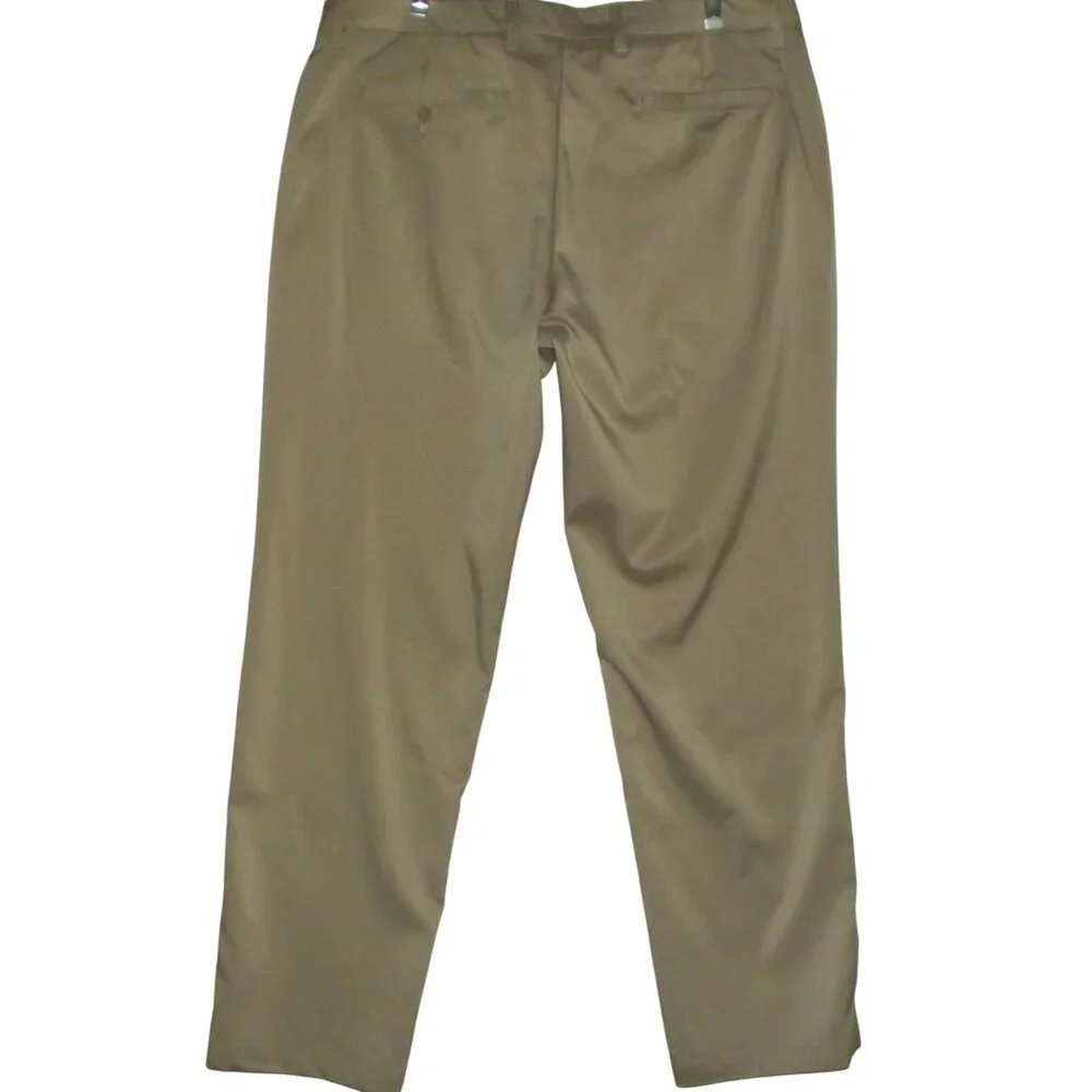 Essentials Pants Mens 38 x 32 Tan Khaki Classic Straight flat front